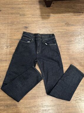 DSTLD Dark Indigo Denim Jeans with Yellow Stitching 32x32
